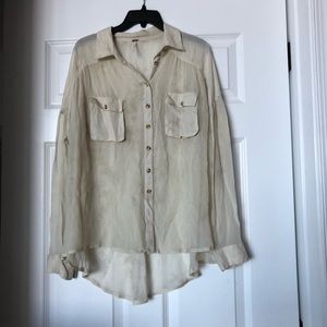 NEW Free People Button Down Top